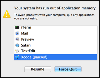 Out Of Memory Error Mac App Fix